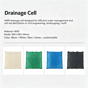 Cellule de drainage en nid d'abeille en HDPE avec géotextile <span class=keywords><strong>pour</strong></span> <span class=keywords><strong>gazon</strong></span> <span class=keywords><strong>synthétique</strong></span>, drainage des eaux pluviales des jardins sur toits - Product Image 2