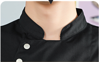 Uniformes de travail de cuisine de chef de restaurant à manches courtes Double boutonnage boulangerie café restauration vestes de chef