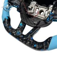 Volant sport en cuir et fibre de carbone YZ personnalisé multi-tailles à 3 branches, couleur de couture personnalisée, prise en main de 35 mm, 100 % testé pour F10