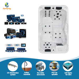 Bain à remous hors sol <span class=keywords><strong>3</strong></span> <span class=keywords><strong>places</strong></span> écologique Baignoires spa 35 jets approuvées par la CE Bains à remous jacuzzier extérieurs avec ozone et filtre - Product Image 2