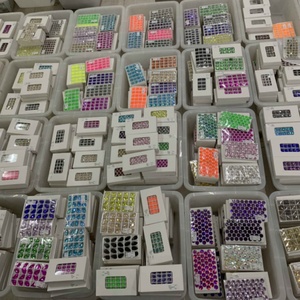 OLeeya Factory Wholesale Large Axe Gemstones Shaped Glass Sewing Strass Galactic Flat Back Sew on Rhinestones for Dance Dresses - Product Image 6