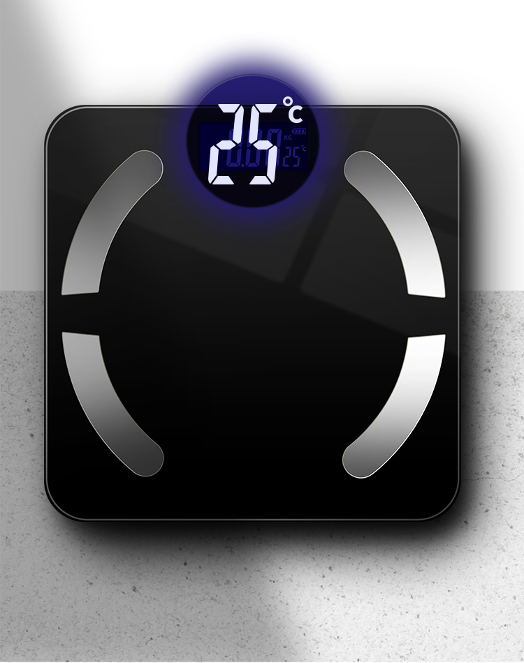 Household Weight Scale 180 kg 396 lb Digital Smart Body Fat Scales With 6 mm Tempered Glass