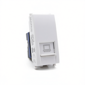 RJ45 CAT6 Network Connector <b>White</b> Compatible With Vimar Ark Ethernet <b>Port</b> - Product Image 3