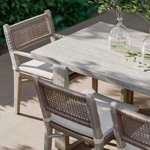 Moderno di lusso in legno di Teak massello tavolo da <span class=keywords><strong>giardino</strong></span> <span class=keywords><strong>Set</strong></span> cuscino impermeabile all'aperto tavolo <span class=keywords><strong>e</strong></span> sedia <span class=keywords><strong>Set</strong></span> per cortile - Product Image 6