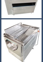 Commerciële Automatische Roestvrijstalen Borstelwasmachine Voor Aardappel, Zoete Aardappel, Taro-Reiniging