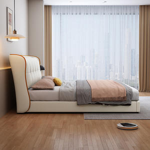 Cama Minimalista Moderna con Diseño de Pata de Gato, Cama Doble de 1.8M con Almacenamiento y Tapicería, Muebles de Dormitorio de Lujo Ligero - Product Image 4