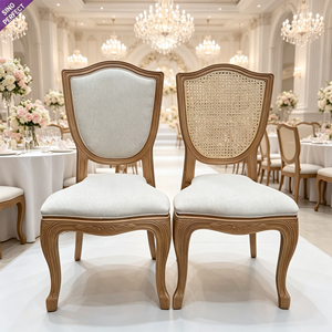 Chaise de banquet et de salle à manger en résine plastique couleur bois, style français, pour événements et fêtes, OEM/ODM, intérieur/extérieur - Product Image 1