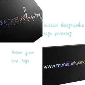 Caja de Regalo de Lujo con Logotipo Personalizado para Extensiones de Cabello Holográficas, con Inserto de Satén y Cajas de Papel - Product Image 6