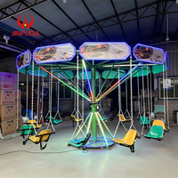 Manège à chaises volantes sur le thème des clowns avec lumières LED colorées, équipement d'amusement pour parcs d'attractions et carnavals
