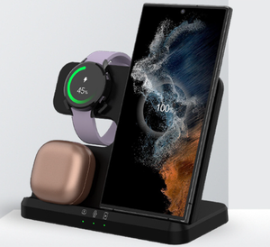 15W <span class=keywords><strong>ricarica</strong></span> rapida 3 in 1 caricatore Wireless Stand <span class=keywords><strong>Dock</strong></span> <span class=keywords><strong>Station</strong></span> per Samsung S23 S22 S21 Note orologio attivo gemme - Product Image 6
