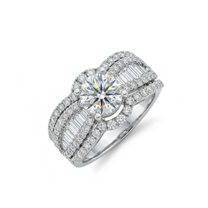 Anillo de Boda Personalizado de Oro Sólido S925/10K/14K/18K con Diamante Cultivado en Laboratorio de 1.0 Quilates, Corte Brillante, Calidad VVS-VS - Product Image 1