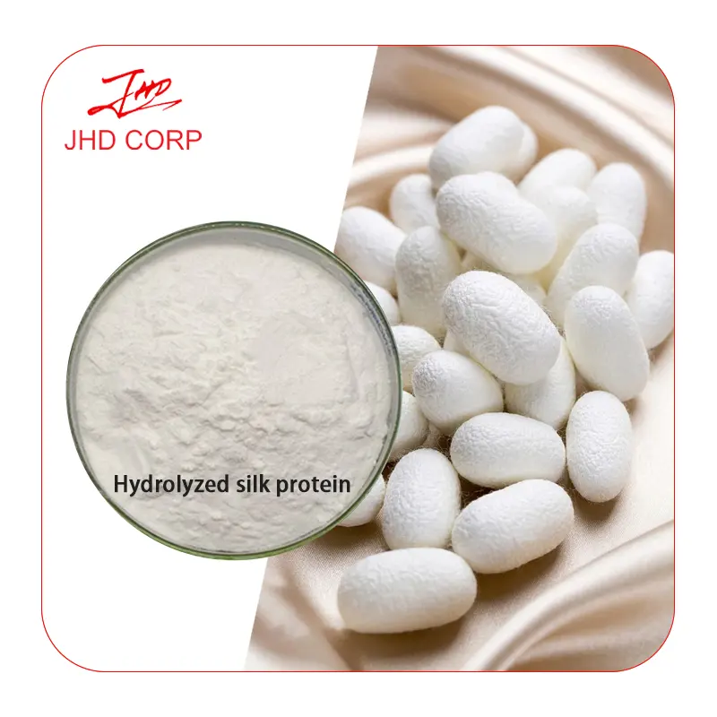 Cosmetic Grade Hydrolyzed Silk Protein Silk Amino Acid Powder  Silk Peptide Powder  Silk Fibroin Powder  Silk Sericin Powder