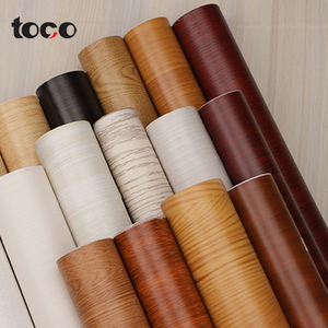 Película de madera autoadhesiva TOCO, papel superpuesto de MDF de Color grano laminado para muebles de aglomerado de laminación de lámina de PVC, a prueba de explosiones - Product Image 5