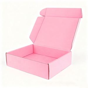Cajas de Envío Rosas con Logotipo Personalizado para Cajas de Cartón con Asa de Cinta para Ropa, Joyería, Embalaje y Regalos - Product Image 2