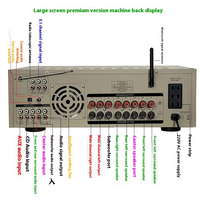 8000SW Amiral Gemisi Versiyonu 7.1 CH 2500W HiFi Ses Ev Amfisi Tam Alüminyum Alaşımlı Metal Altın Gövde Çift Halka Bölücü