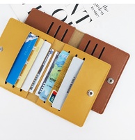 Dompet Kartu Minimalis Bisnis Terlaris Berkualitas Tinggi Bahan Kulit PU Tempat Kartu Kredit