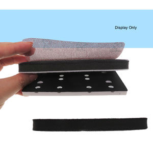 80*130MM 16 agujeros 10mm de espesor gancho y bucle cojín suave sin <span class=keywords><strong>polvo</strong></span> almohadilla de interfaz de esponja para lijadora herramientas abrasivas pulido - Product Image 5