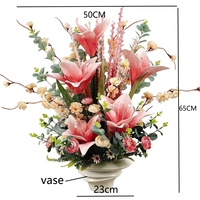 Ensemble de Décoration Haut de Gamme pour Table de Salon et Salle à Manger, Fleurs Artificielles Réalistes et Douces, Ornements Faits Main pour Nouvelle Maison et Hôtel Moderne