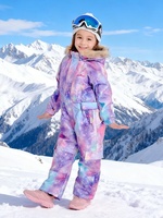 Ensemble de Combinaison de Ski pour Enfants, Veste et Pantalon de Ski Une Pièce Parent-Enfant, Imperméable, Coupe-Vent, Respirant, Chaud, 100% Polyester