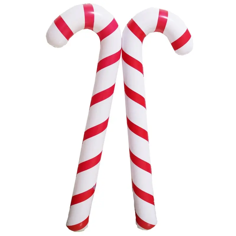 Großhandel und benutzer definierte PVC Weihnachten Santa Claus aufblasbare Gehstock und aufblasbare Gehhilfe
