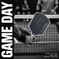 Raquette de pickleball Influence certifiée USAPA, fibre de carbone T700, 16 mm, 220 g, 42 cm, mousse haute activité pressée à chaud 360°, bord avancé