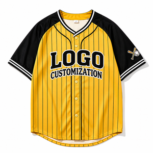 Kaos Baseball Bordir Logo Nama Kustom OEM Warna Gradasi Cetak Digital Cepat Kering Bahan Polyester Ukuran USA Jersey Baseball Pria - Product Image 2
