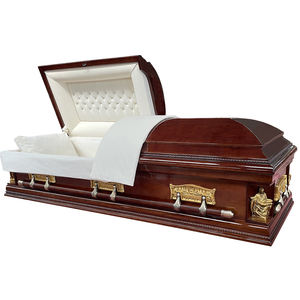 صندوق أبيض متين على الطراز الابيض ونحت نعش الجنازة من المصنع - Product Image 5