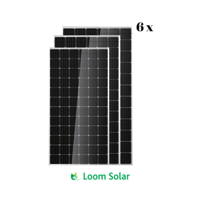แผงโซลาร์เซลล์ Loom Solar 375 วัตต์ - 24 โวลต์ โมโนคริสตัลไลน์ (แพ็ค 6 ชิ้น) ชุดแผงโซลาร์เซลล์ Loom Solar 375W โมโนคริสตัลไลน์ 24V 2250W ประสิทธิภาพสูง - Product Image 2