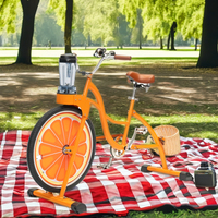 EXI 26 pouces Sportsbike Smoothie Blender Monocycle pour hommes et femmes Stationary Bicycle Orange Juicer Machine
