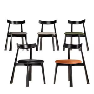 <span class=keywords><strong>Chaise</strong></span> de salle à manger ergonomique moderne en bois massif pour l'extérieur, idéale pour les hôtels, les salles de jeux, les salons et l'ameublement domestique - Product Image 3