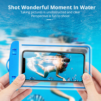 Étui étanche pour téléphone portable Pochette transparente Veilleuse en pvc Sac universel étanche pour téléphone portable pour 1 téléphone