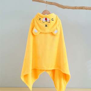 Toalla de Baño Absorbente de Secado Rápido para Niños, con Capucha y Estampado de Animales, Manta y Bata de Terciopelo para Recién Nacidos y Niños Pequeños - Product Image 3