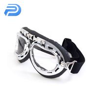 Lunettes de moto rétro bon marché Lunettes vintage pour pilote Steampunk ATV UTV Vélo Casque de moto en cuivre