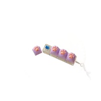 Wholesale Plastic Mini Cat Paw Mechanical Keyboard Fidget Toy Clicky Stress Relief Keychain for Kids and Adults
