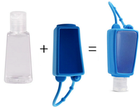 Unique Mini 30ml 1oz Portable Étanche En Plastique Désinfectant Pour Les Mains Bouteille De Savon Liquide Distributeur De Cosmétiques Conteneur Vide pour Voyage