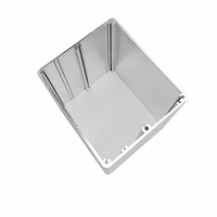 Boîtier en aluminium anodisé sablé 97*84mm, corps à bords arrondis avec panneaux plats à 4 vis pour instruments