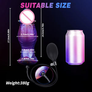 لعبة جنسية على شكل وحش فضائي قابلة للنفخ مع قاعدة على شكل حرف T، قضيب شرجي كبير من السيليكون لتدليك البروستاتا، آمن وممتع - Product Image 6