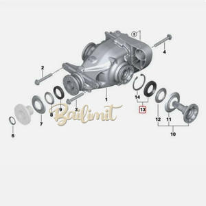 33107564416 Nouveau joint d'arbre de transmission différentiel arrière avec bague de blocage compatible avec <span class=keywords><strong>BMW</strong></span> F22 F30 F32 F10 F01 - Product Image 3