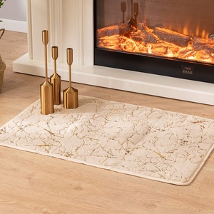 Alfombra Suave de Pelo Sintético de Conejo con Estampado de Lámina Dorada, Tapete Esponjoso para Cabecera, Alfombra <span class=keywords><strong>Rosa</strong></span> Dorada, Alfombra <span class=keywords><strong>Rosa</strong></span> Peluda para Sala de Estar - Product Image 5