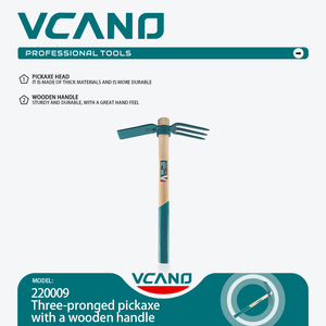 VCANO Fabricant de haute qualité, 470g, fourche-pelle-spatule de jardinage agricole d'extérieur, entièrement en <span class=keywords><strong>acier</strong></span> trempé, manche en bois creux - Product Image 1