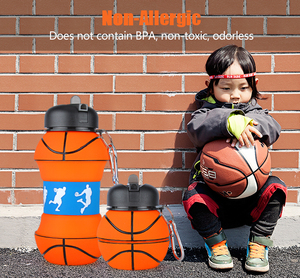 Spots bouteille d'eau voyage en plein air Silicone pliable bouteilles pliantes gourde en gros Portable sport bouilloire - Product Image 1