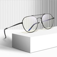 Conchen caliente nuevo diseño clásico de lujo mujeres hombres doble puente Metal gafas ópticas 2024