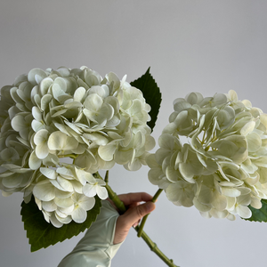 M206 <span class=keywords><strong>Fiori</strong></span> di Ortensia Artificiali in Lattice di Alta Qualità, Effetto Realistico, Bianchi <span class=keywords><strong>e</strong></span> Verdi, per Decorazioni Matrimoniali - Product Image 4
