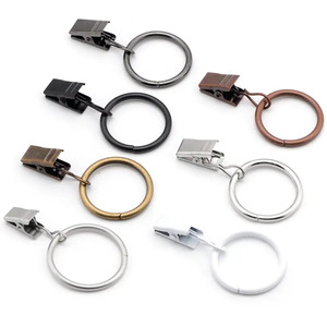 Bền sắt Rèm nhẫn với Clip Thiết kế Hiện Đại Trung Quốc xuất khẩu Hot Bán buôn Pakistan Electroplated bột-tráng để sử dụng nhà - Product Image 5