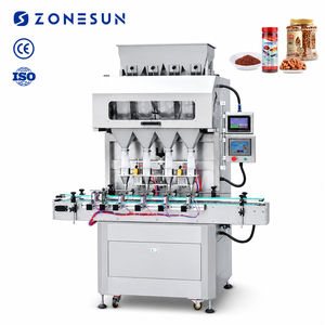 ZONESUN ZS-GW5 automatique 4 têtes granule noix particule assaisonnement épice bouteille remplissage pesage Machine emballage alimentaire Machine - Product Image 1