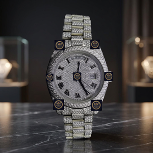 Reloj Deportivo Mecánico de Lujo Imperial Jewels, con GPS, de Acero Inoxidable y Moissanita, Estilo Hip Hop Unisex, Resistente al Agua 10 Bar - Product Image 1