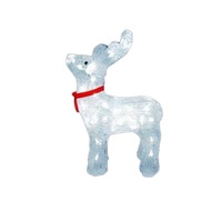 Décorations de Noël en acrylique en forme de cerf, fourniture directe usine, ornements visuels de style européen personnalisables pour centres commerciaux et fêtes