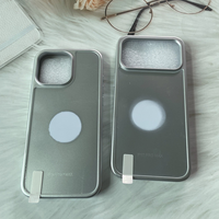 Coque de téléphone magnétique à rainures 2-en-1 en TPU+PC, étanche et antichoc, coque vierge DIY pour les séries de téléphones 18/17/16/15