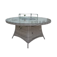 Ensemble de canapés fonctionnels pour jardin et cour, table de barbecue en aluminium, finition thermolaquée, dossier haut moderne, résistant aux UV, rotin PE, pour hôtel