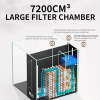 Aquarium Marin Professionnel en Verre Ultra Blanc avec Filtre et Écumeur